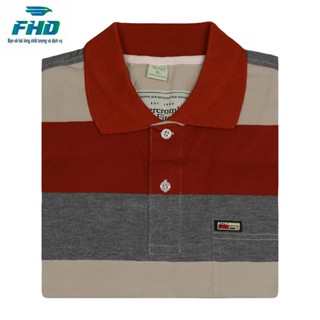 Áo Thun Nam Trung Niên Kẻ Sọc Ngang Chất Vải Cotton Co Giãn Thoáng Mát Bền Màu FHDA020_5