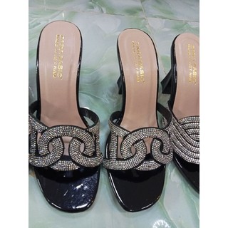 Guốc cao gót 6p quai đính đá rất đẹp có size từ 36 đến 40