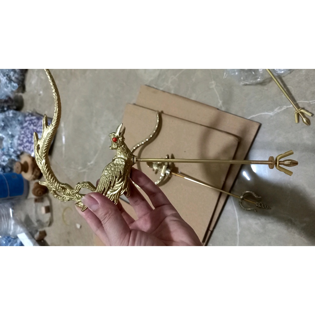 Móc đồng lồng chim chào mào móc treo lồng chim đồng  bản đại