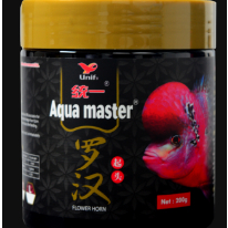 Aqua Master Flowerhorn 200gram thức ăn hỗ trợ tăng màu và lên đầu cho cá La Hán
