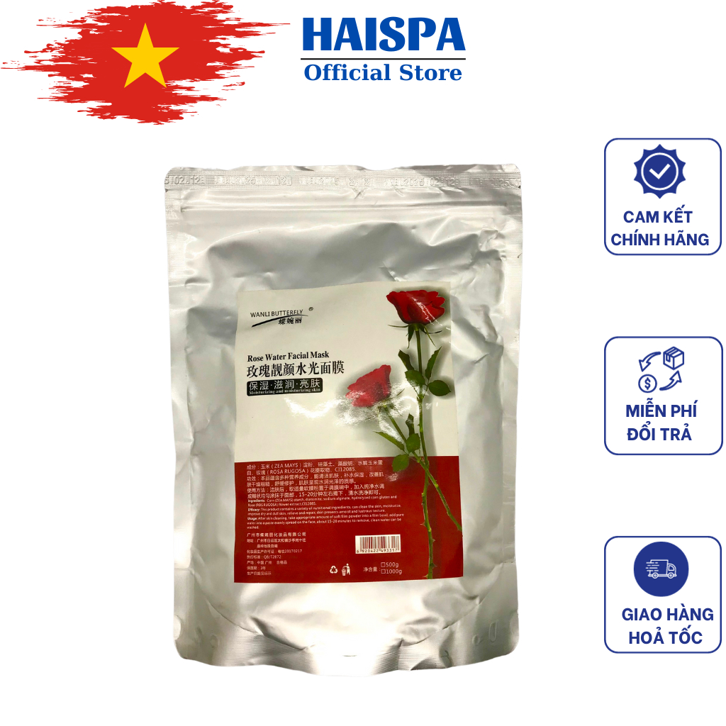 Mặt nạ hoa hồng đỏ, Mặt nạ hoa hồng colagen - Haispa