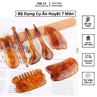 [Cạo Gió] Bộ Dụng Cụ Ấn Huyệt Cạo Gió 7 Món Dùng Trong Dưỡng Sinh SPA