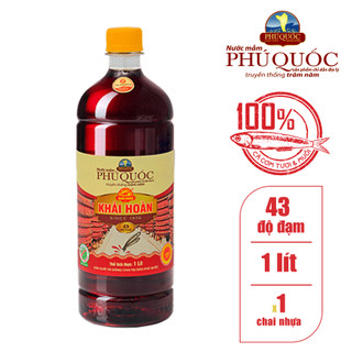 Nước mắm khải hoàn phú quốc chai 1 lít 43 độ đạm