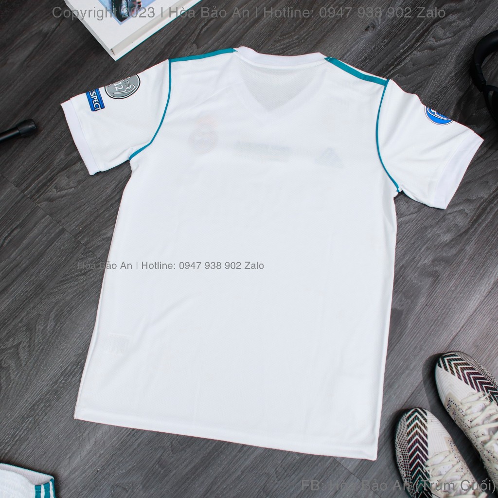 Bộ Quần Áo Bóng Đá, Đồ Đá Banh CLB Real Madrid Sân nhà 2017-2018 - Vải Polyestes chuẩn thi đấu