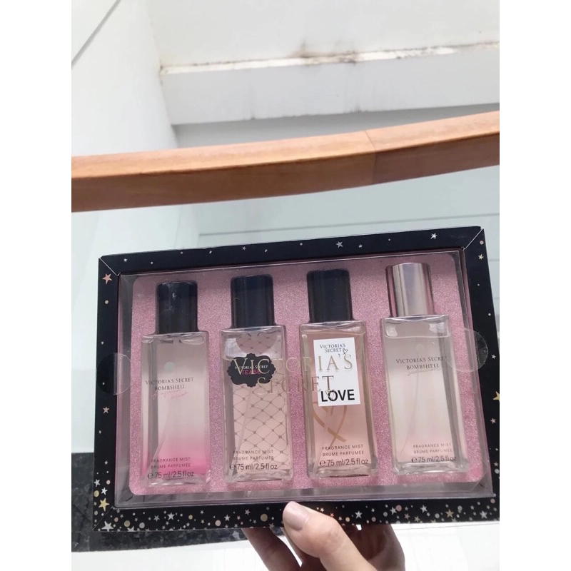Set 4 xịt thơm Victoria’s Secret (Love, Tease, 2 Bombshell)