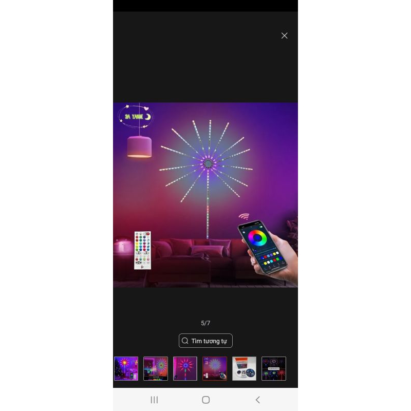 ĐÈN LED PHÁO HOA DÁN TƯỜNG  213 KIỂU NHÁY CÓ ĐIỀU KHIỂN TỪ XA