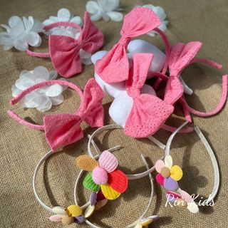 Băng đô turban nơ ren cho bé gái