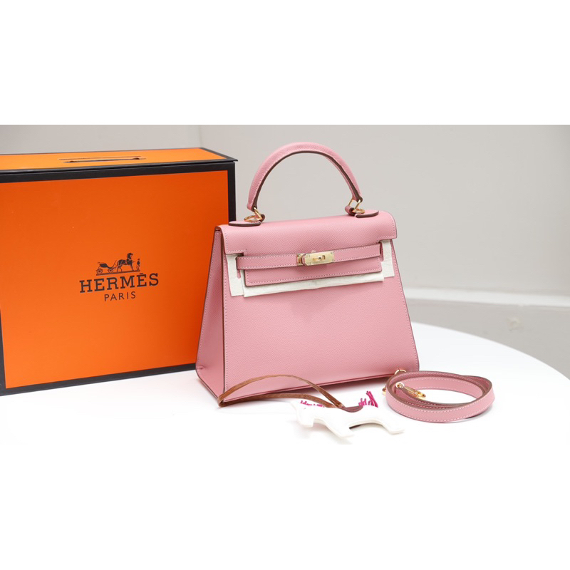Túi Xách Hermes Kelly Size 25 Trắng Đen Hồng Xanh Nâu Ghi  -  By Anh Dinh Phuong