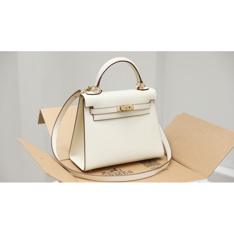 Túi Xách Hermes Kelly Size 25 Trắng Đen Hồng Xanh Nâu Ghi  -  By Anh Dinh Phuong