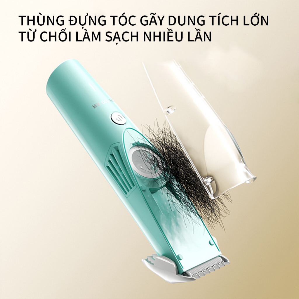 Bộ 11 món Tông Đơ Cắt Tóc Cho Bé Động Cơ âm trầm - Lực Hút Tóc Mạnh Cao Cấp Cho Bé Và Gia Đình-