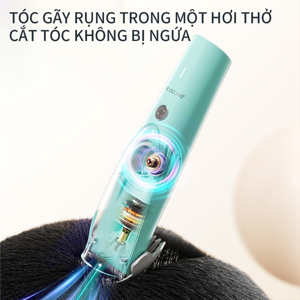 Bộ 11 món Tông Đơ Cắt Tóc Cho Bé Động Cơ âm trầm - Lực Hút Tóc Mạnh Cao Cấp Cho Bé Và Gia Đình-