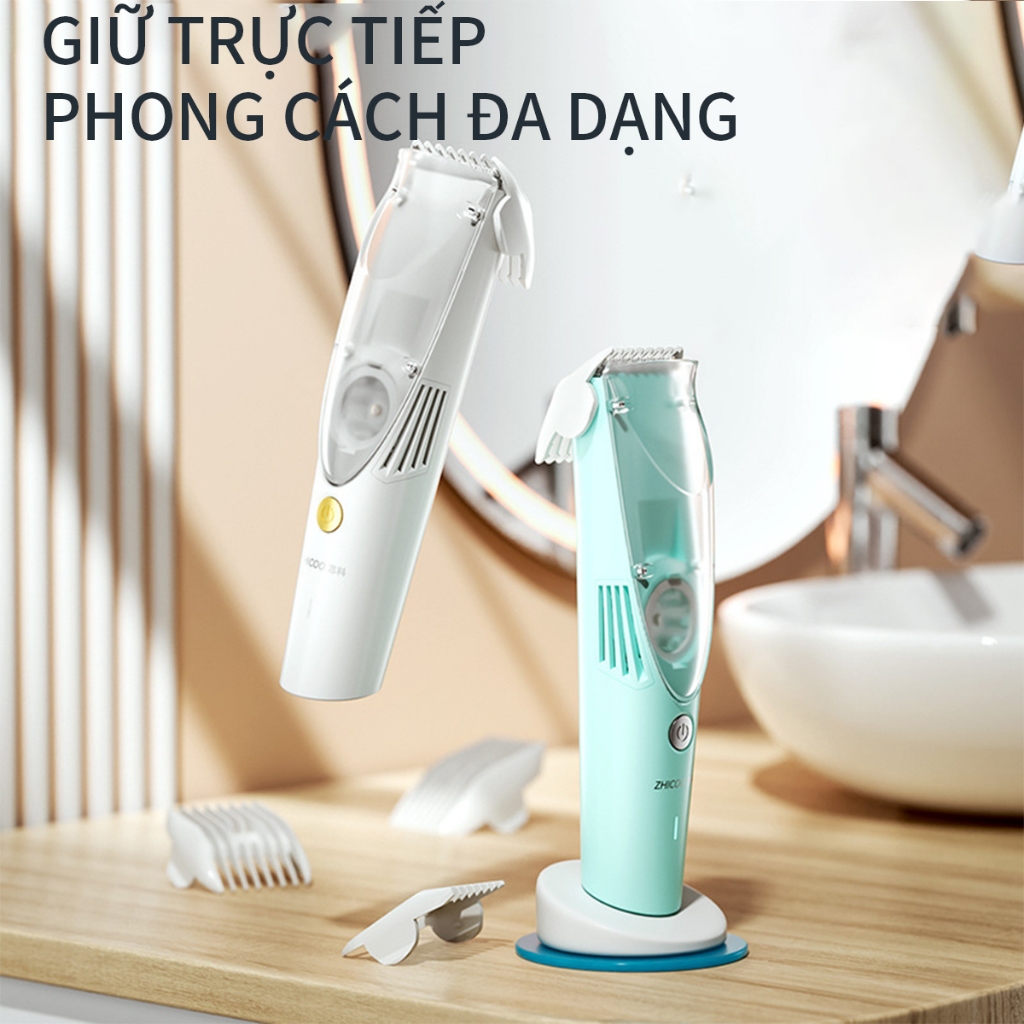 Bộ 11 món Tông Đơ Cắt Tóc Cho Bé Động Cơ âm trầm - Lực Hút Tóc Mạnh Cao Cấp Cho Bé Và Gia Đình-