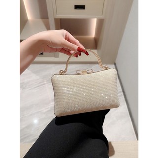 Túi cốp dự tiệc to thoải mái đựng đồ màu vàng kem sang trọng VDT60