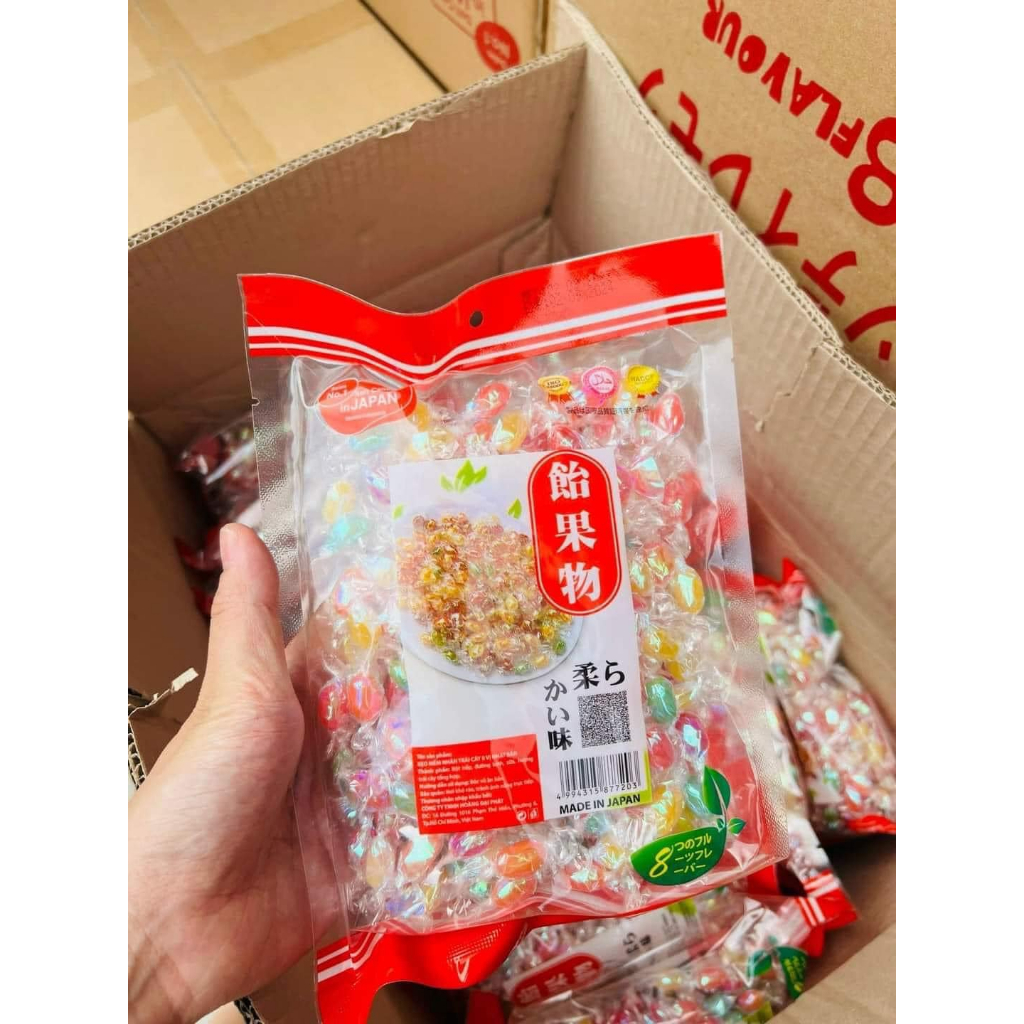 Kẹo mềm kim cương nhân trái cây 8 vị nhật bản gói 200g/ 300g