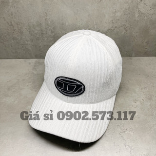 Nón kết mũ lưỡi trai chất xốp gân thêu mạc tròn D đơn giản nhiều màu cá tính khoá dán thời trang nam nữ
