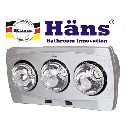 Đèn sưởi nhà tắm 3 bóng Hans H3B H2B