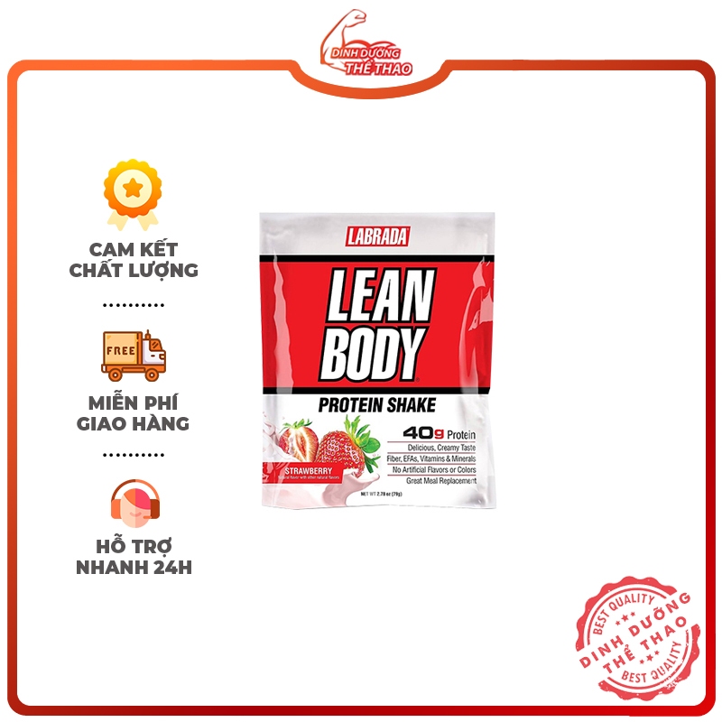 COMBO Lean Body Labrada Gói Dinh Dưỡng Thay Thế Bữa Ăn 1 Gói Lẻ (Combo 10- 15 Gói)