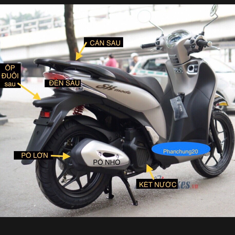 BỘ ỐP PHỤ KIỆN TRANG TRÍ DÙNG CHO ĐỜI XE SHMODE 2013 2014 2015 2016 2017 2018 2019 CACBON