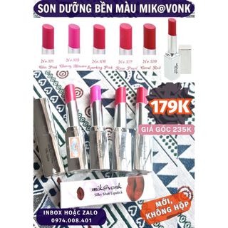 Son bền màu dưỡng môi Mik@vonk S52 - Hàng sale
