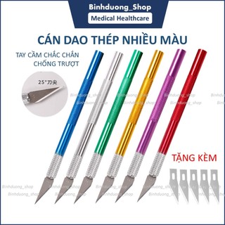 Dao khắc cán tròn kèm 6 lưỡi tiện dụng chạm trổ điêu khắc,cắt giấy