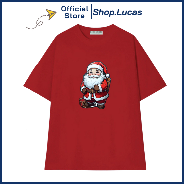 Áo Thun Giáng Sinh Noel 2024 Nam Nữ Unisex Đồng Phục Gia Đình Cặp Đôi Shop.Lucas - Ông già