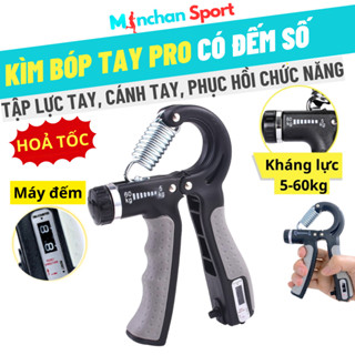  Kìm tập cơ tay Pro đếm số tự động kìm bóp tay 5-60kg cho game thủ tập võ tập thể lực làm văn phòng MINCHAN SPORT 