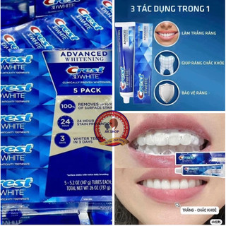 (Auth - xả kho) Kem đánh răng Crest hàng chính hãng (nhiều loại)