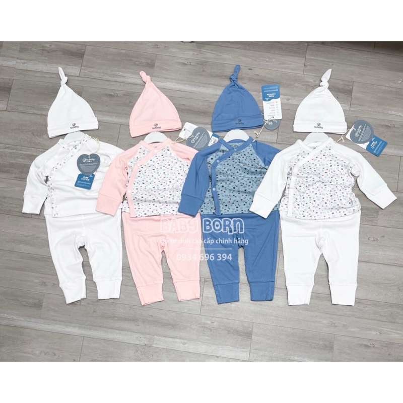 Bu Baby - Bộ dài tay cài chéo Leafly - Pure Cotton BCT110800