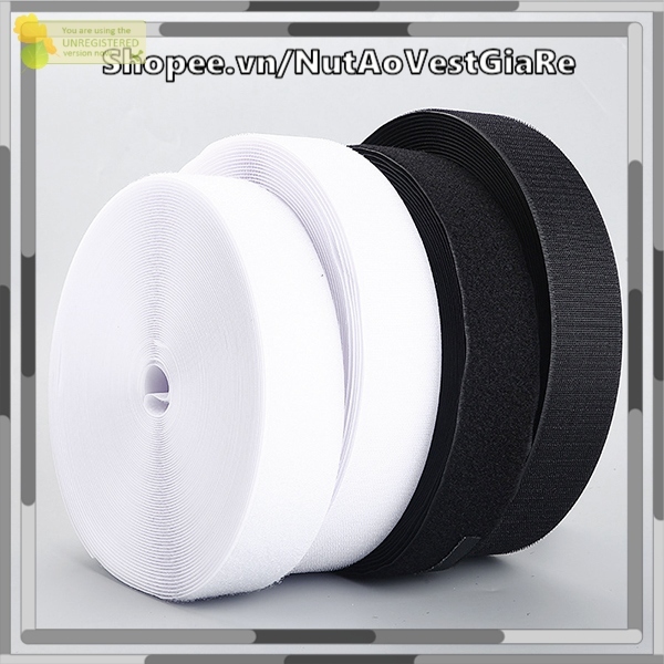 1 mét Nhám dính gai, băng dính nhám KHÔNG KEO (bản 2cm, 4cm, 5cm), dùng trong may mặc