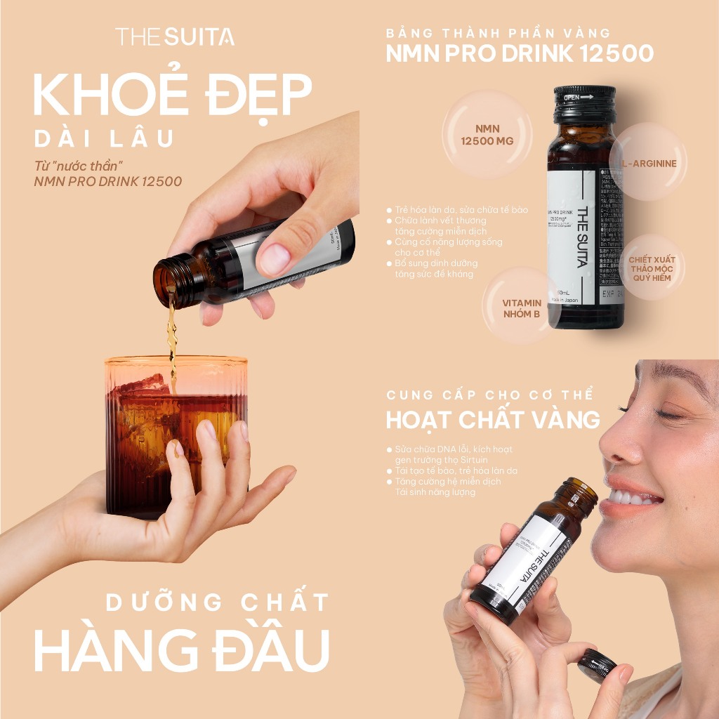 Nước uống The Suita NMN Pro Drink 12500mg - Út store
