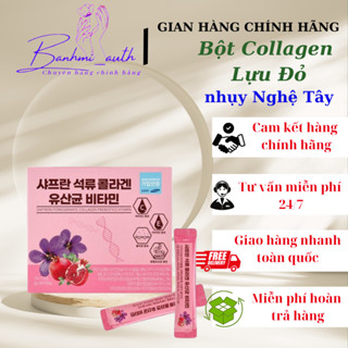 Bột Collagen colagen Lựu Đỏ Nhụy Hoa Nghệ Tây Saffron Bio Cell Hàn Quốc