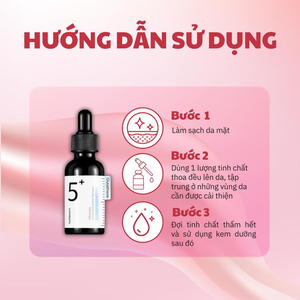 Serum Sáng Da Mờ Thâm Nám Numbuzin No.5 Vitamin Concentrated - Serum Dưỡng Ẩm Giúp Da Trẻ Hóa - Tinh Chất Dịu Nhẹ 30ml