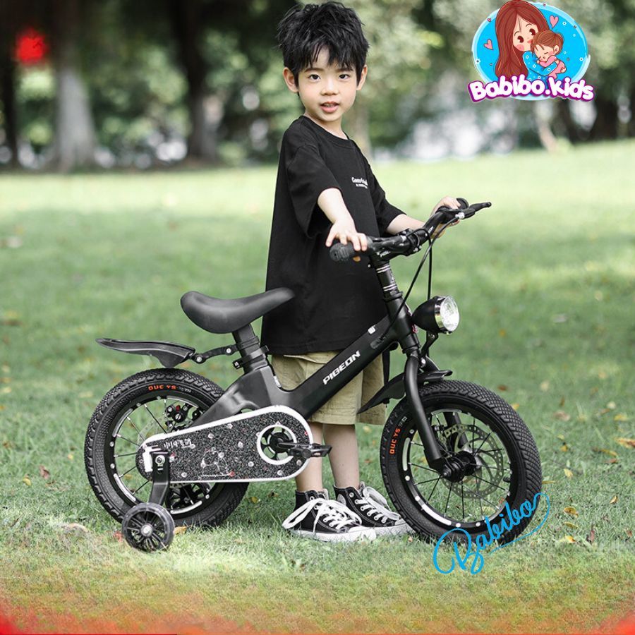 Xe đạp trẻ em khung nhôm phanh đĩa, xe đạp cho bé BABIBOKIDS từ 2 đến 12 tuổi