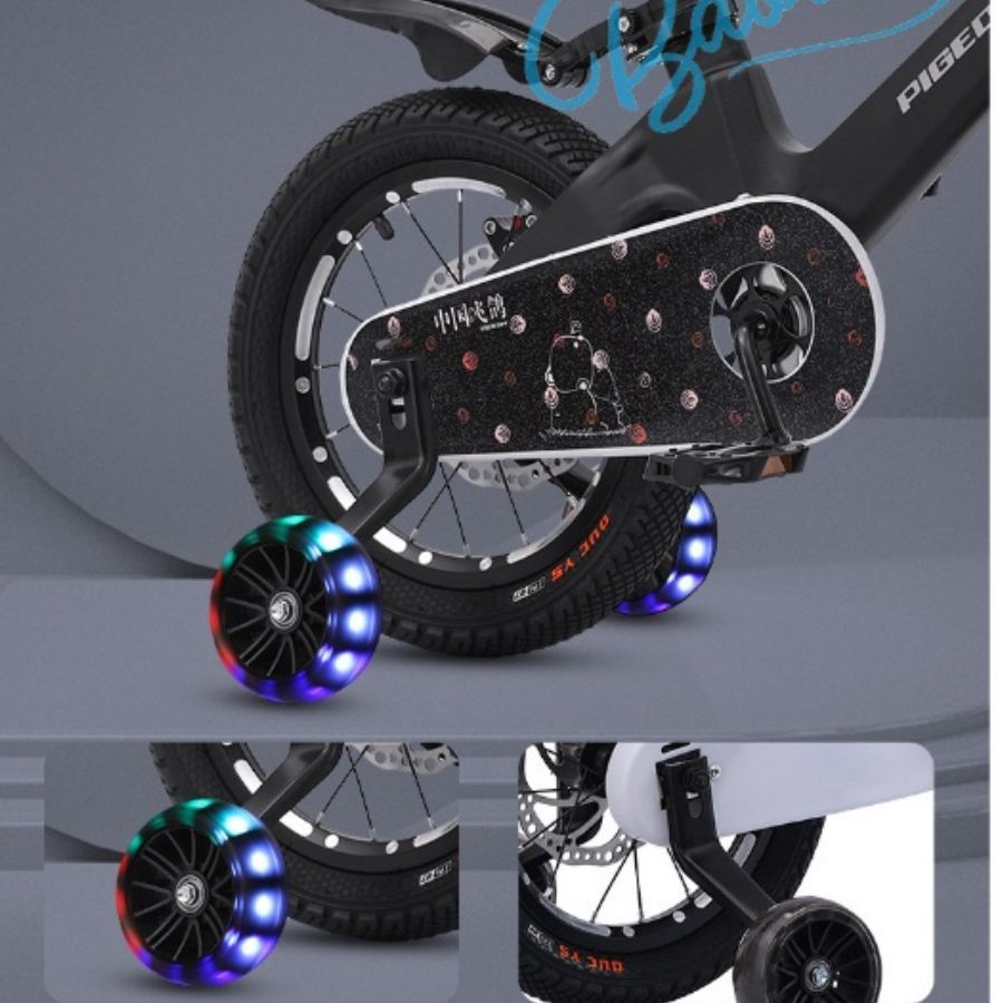 Xe đạp trẻ em khung nhôm phanh đĩa, xe đạp cho bé BABIBOKIDS từ 2 đến 12 tuổi