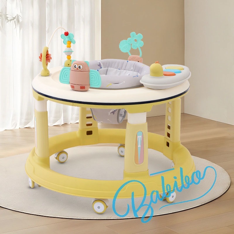 Xe tròn tập đi cho bé, Xe tập đi Babibokids có nhạc và bàn ăn dặm