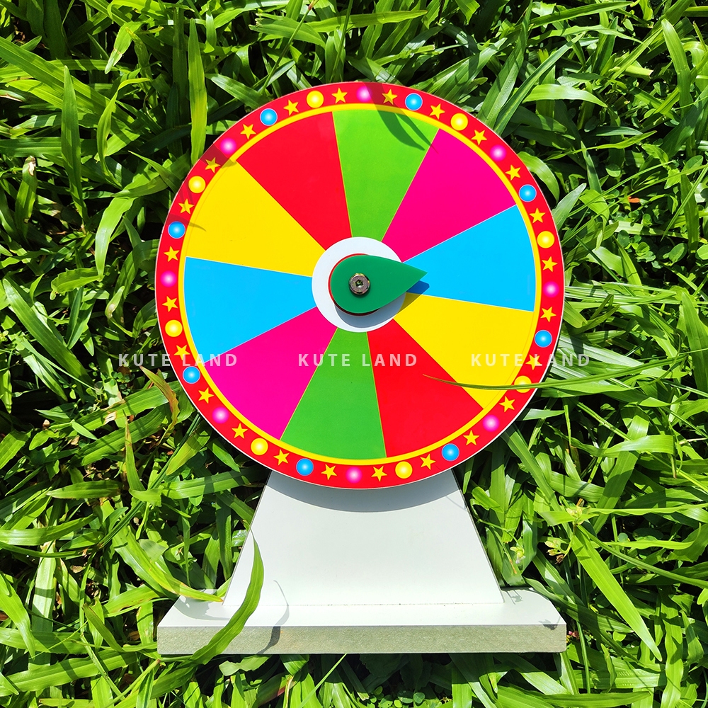 Vòng quay may mắn size 25 cao 35 cm lucky wheel trúng thưởng sáng tạo nội dung với bút bi dành cho sự kiện V-M1