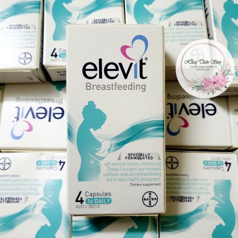 Viên uống vitamin tổng hợp sau sinh, cho con bú Elevit Breastfeeding Úc