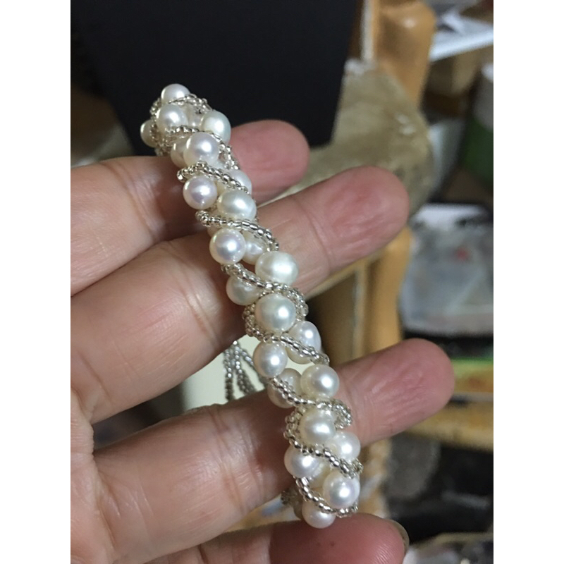 Vòng tay trai thật phối cườm đá khoá nam châm si tuyển Nhật