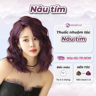 Thuốc nhuộm tóc Màu Nâu Tím - Lên Từ Nền Nâu - Minzihair, Minzihair HCM