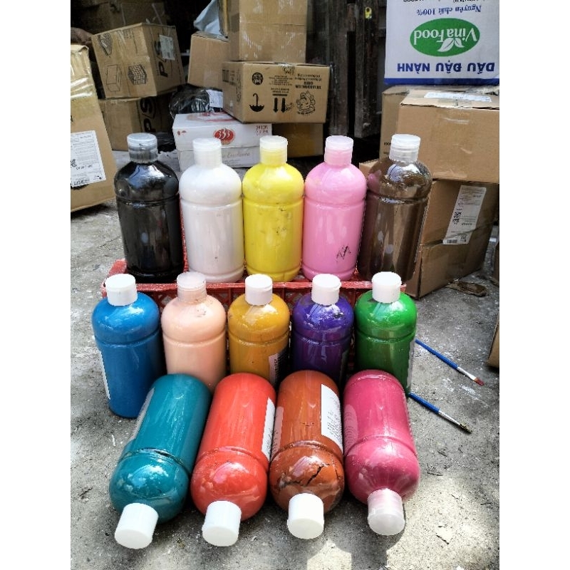 combo 14 màu 500 ml đặc có nắp bật