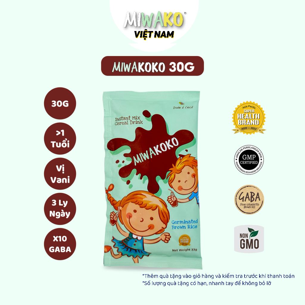 Sữa Công Thức Thực Vật Hữu Cơ Miwakoko Vị Cacao Gói Dùng Thử 30g - Miwako Việt Nam