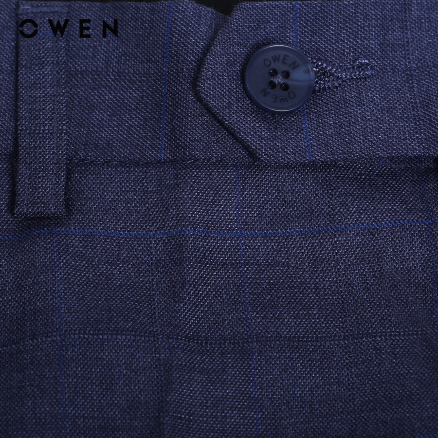OWEN - Quần tây Slim Fit Tăng đơ màu Xanh chất liệu TR Spandex - QST231266