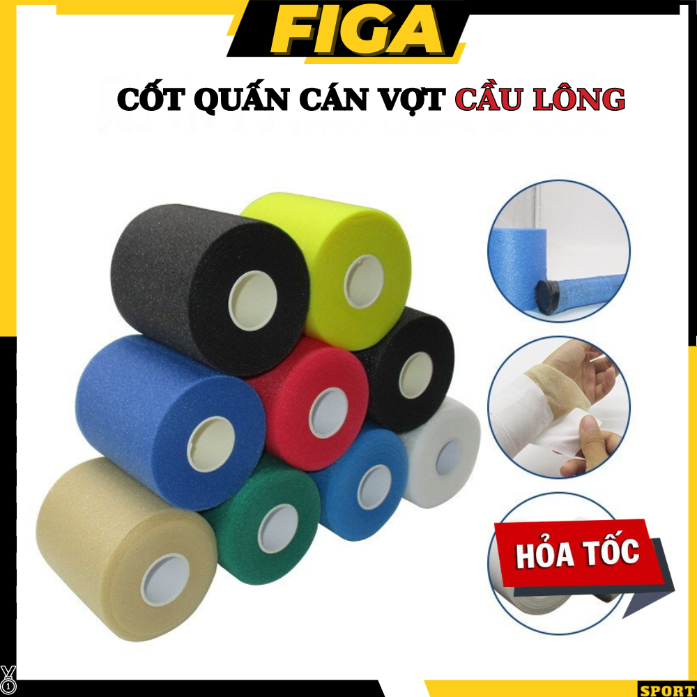 Quấn cốt vợt cầu lông FIGA mềm mại dài 20m lót cán vợt êm ái QV03
