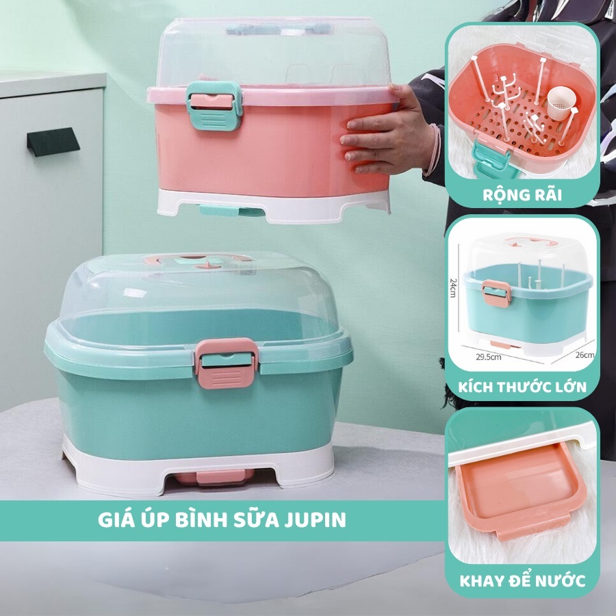 Khay Úp Bình Sữa Jupin Tiện Lợi Có Khay Đựng Nước Cao Cấp Cho Bé LUDAKID