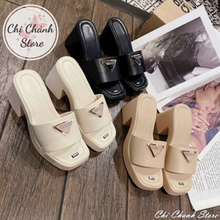  Guốc cao gót 9P chất da PU mềm đế nhẹ chuẩn form lên chân cao dáng cực đẹp Chi Chanh Store G95 