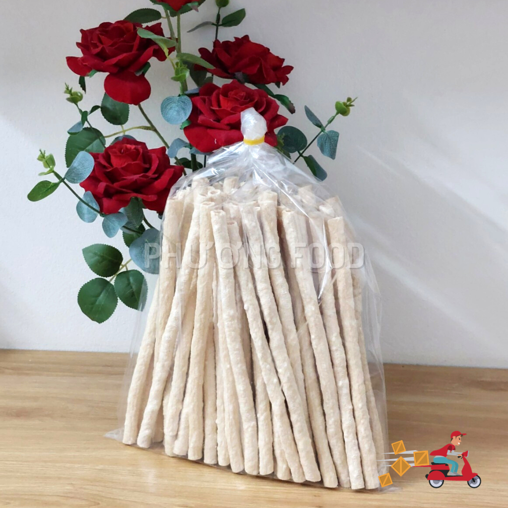 Bỏng Gạo Ống, Bỏng Ống, Bỏng Gậy Thơm Ngon, Giòn Giòn Túi 500G/1KG