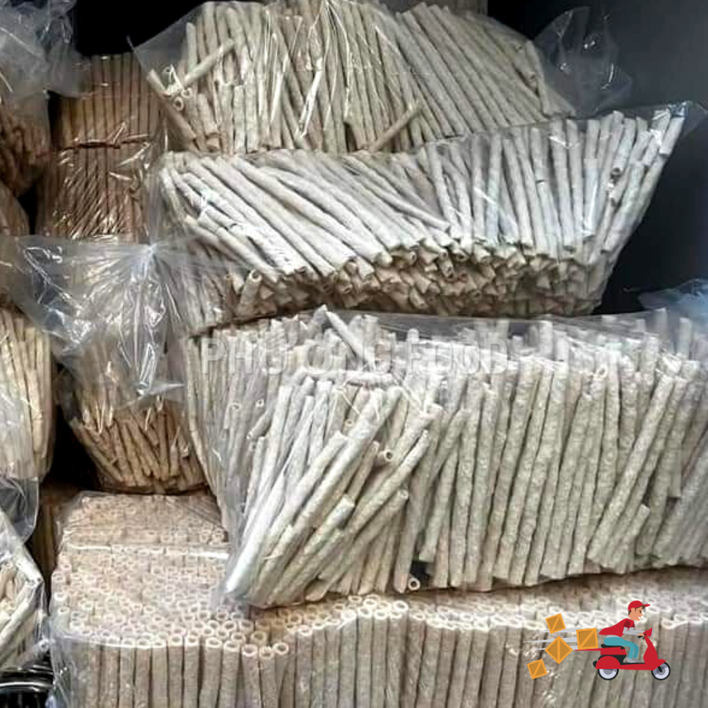 Bỏng Gạo Ống, Bỏng Ống, Bỏng Gậy Thơm Ngon, Giòn Giòn Túi 500G/1KG