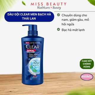 Dầu gội đầu clear men bạc hà thái lan 390ml