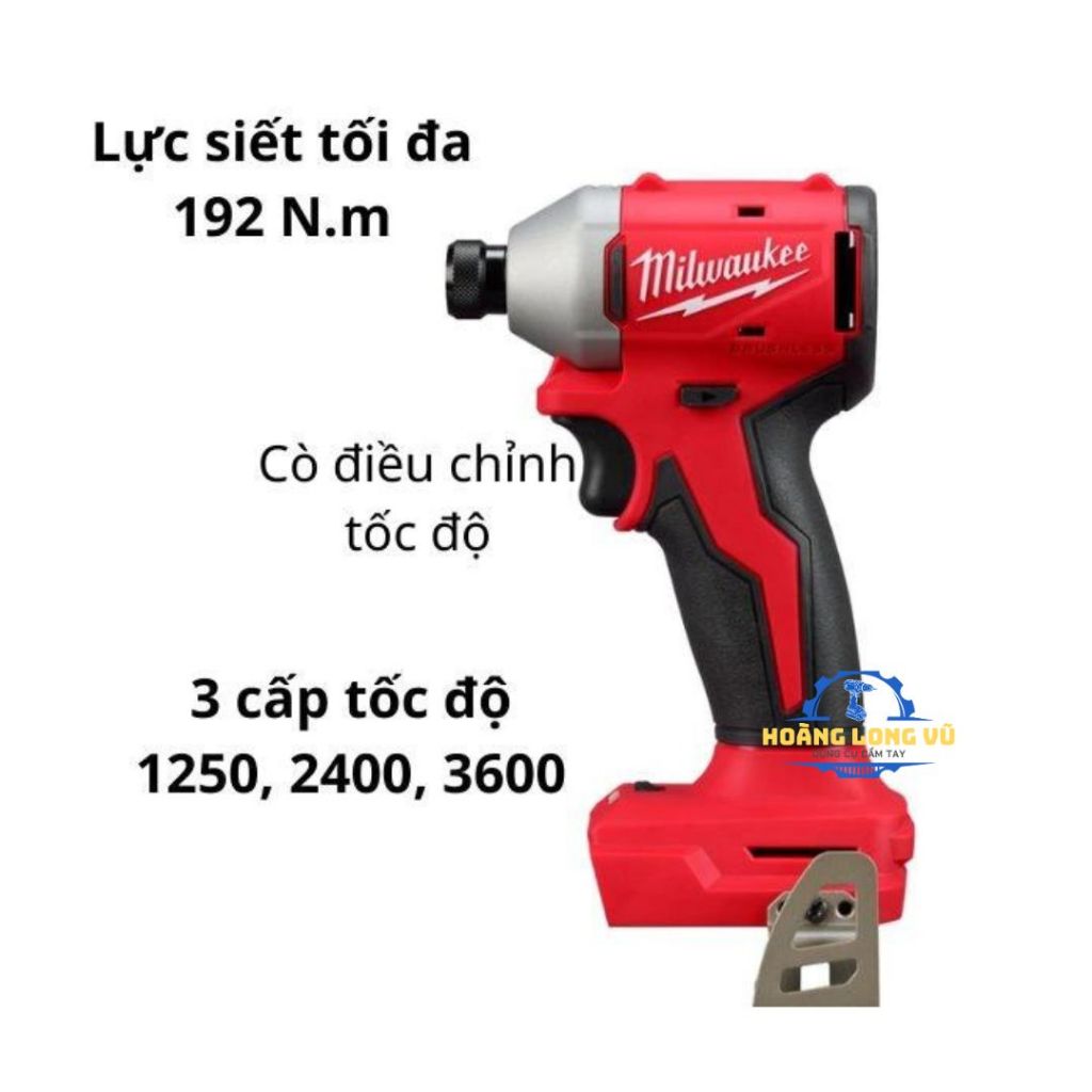 Máy bắn vít 18V M18 BLIDR Milwaukee nhỏ gọn, tiện lợi. Bảo hành chính hãng 12 tháng