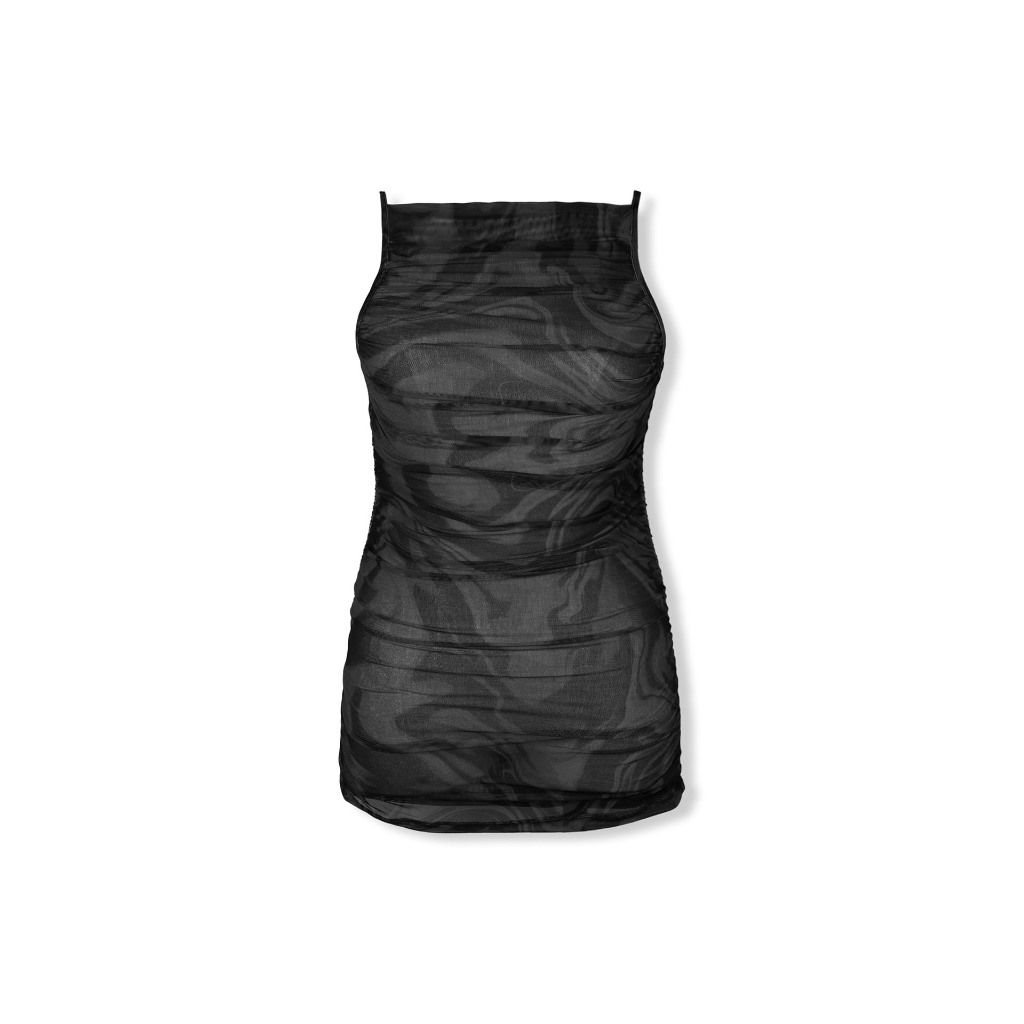 Áo Nữ Ruffle Sleeveless Top, Chất Vải Thun Lưới In Pattern Thoải Mái,WKI024, SOMEHOW